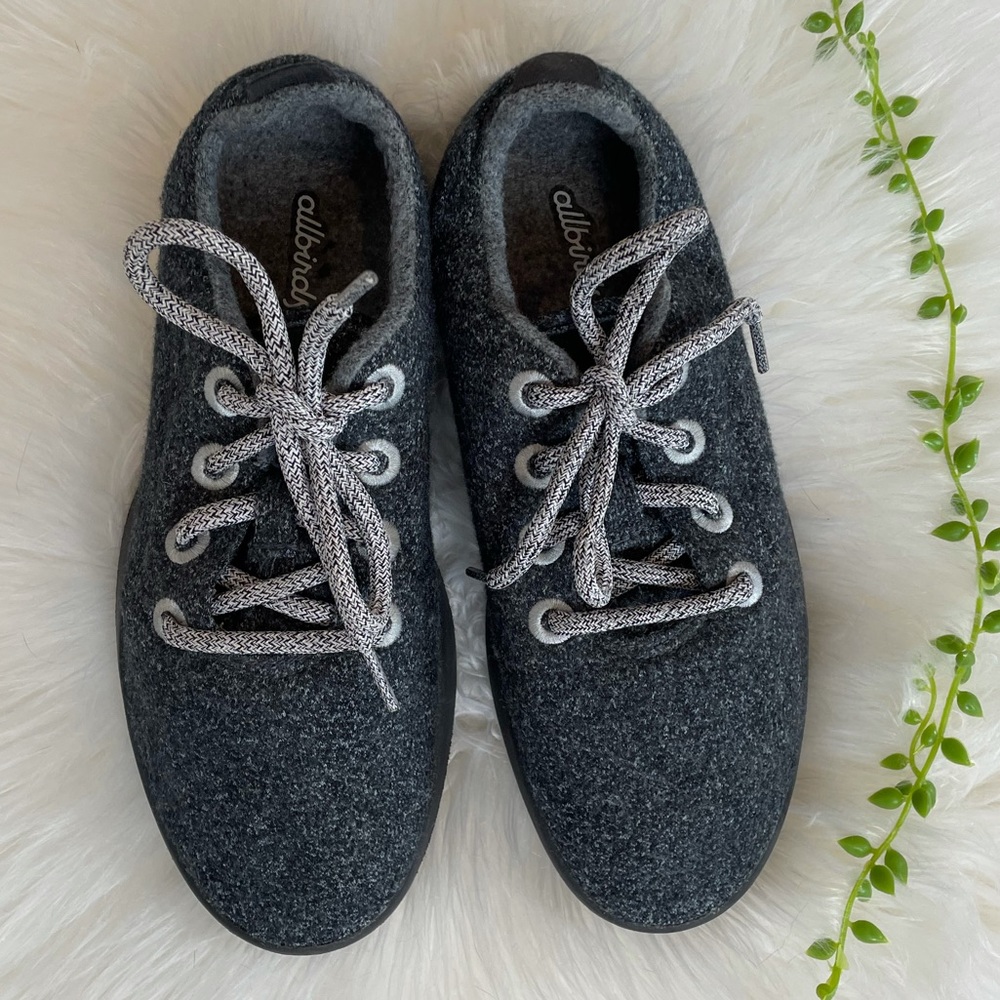 Allbirds Merino Wool Sneakers, Charcoal, Size 8